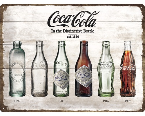 Blechschild Coca-Cola Timeline 30x40 cm-0
