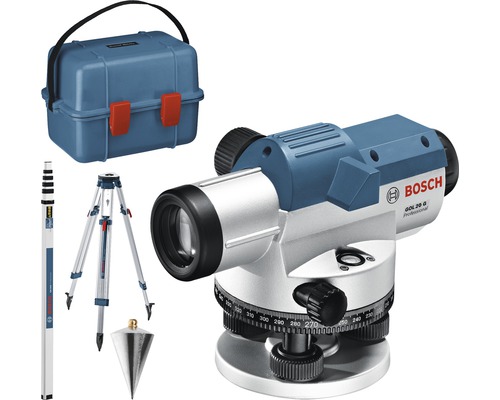 Bosch Professional Nivelliergerät GOL20G inkl. Stativ BT160 + Messlatte GR500